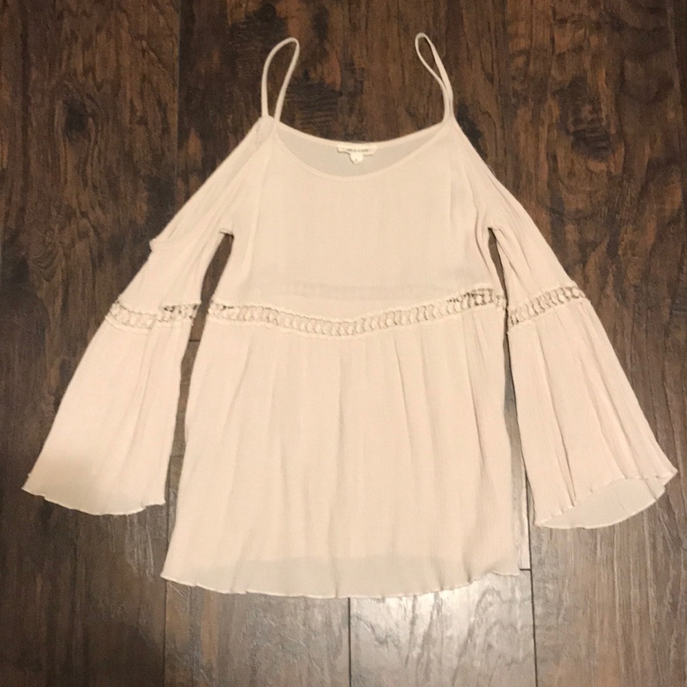 Peach Royal Cold Shoulder Top